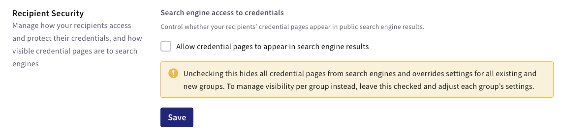 How Can I Set the Search Engine Visibility for All Groups?