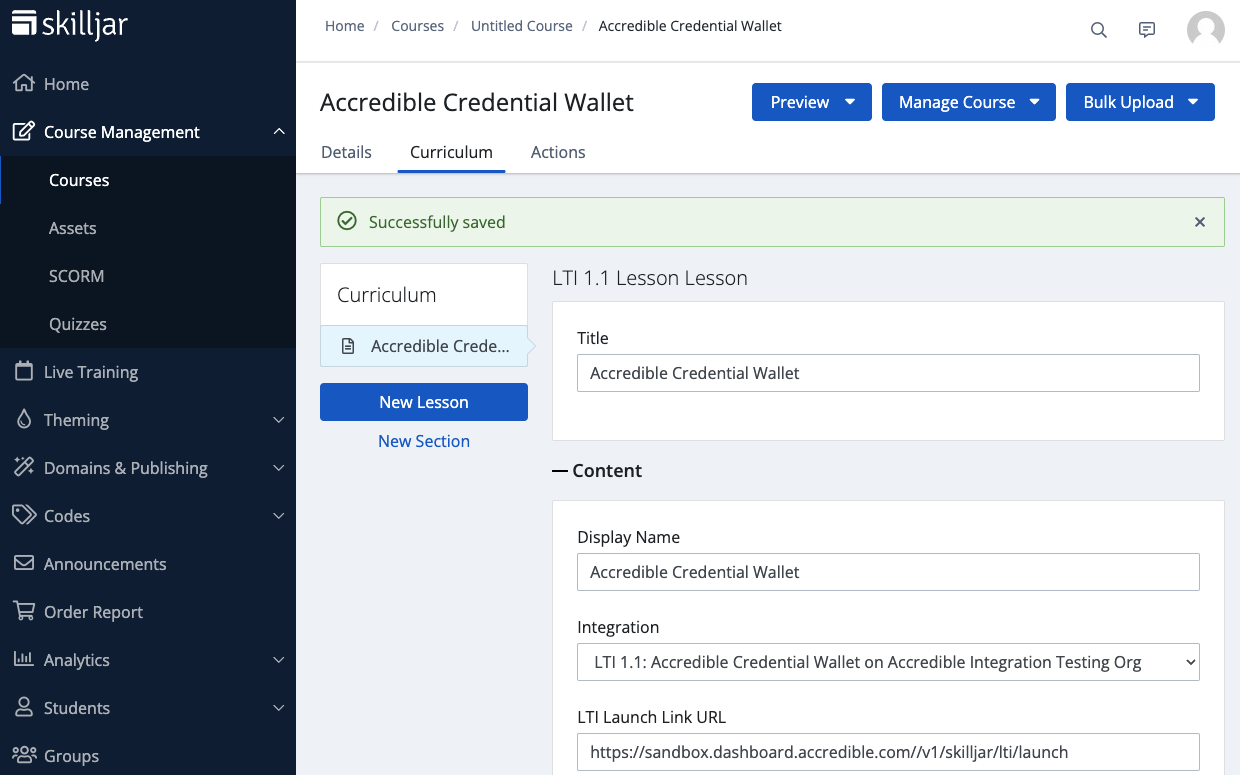 How Do I Set Up the Skilljar Integration with Accredible?